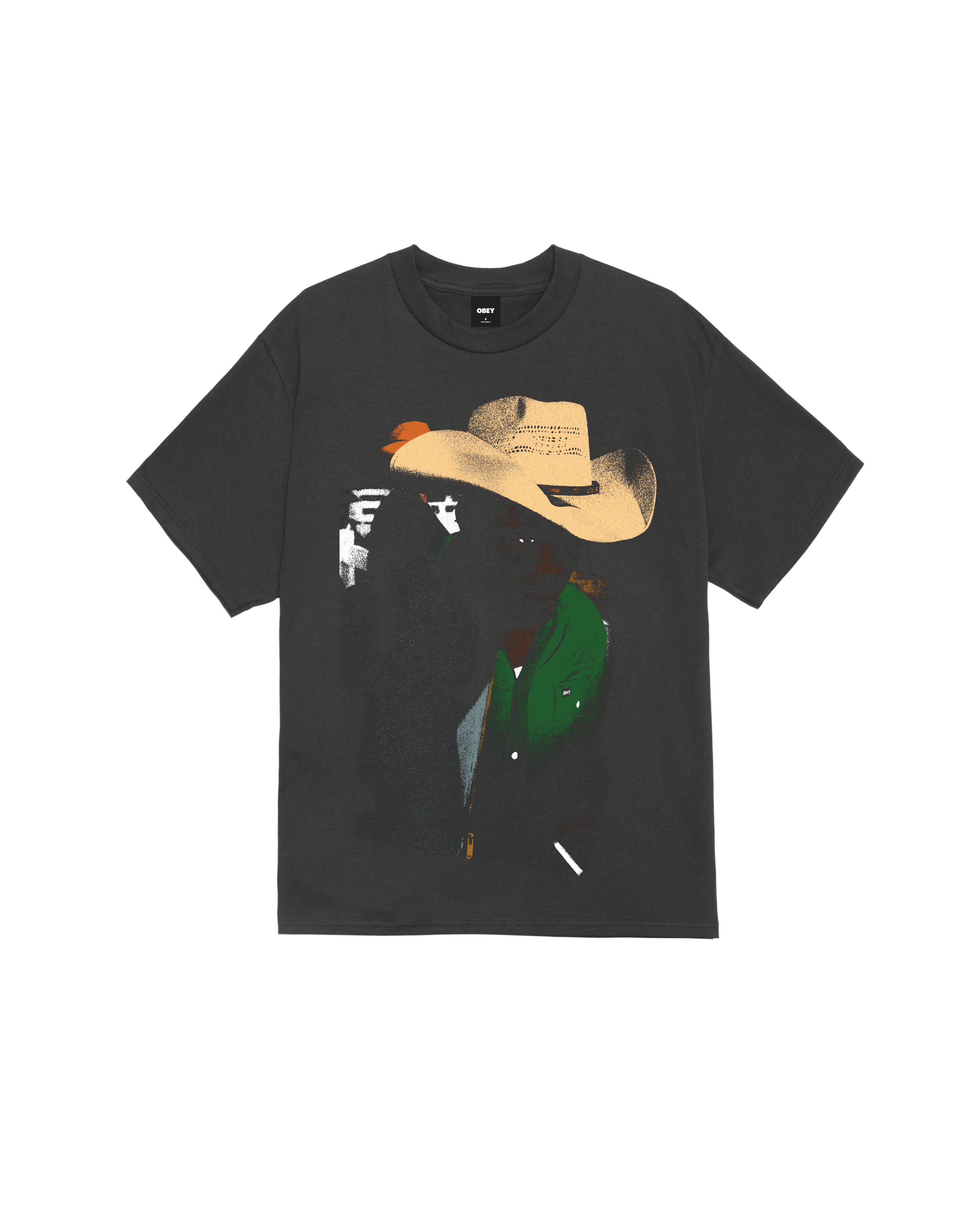 Obey Rodeo T-Shirt Vintage Black Herren Shirt Print schwarz